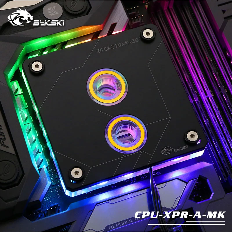 Водяной блок Bykski для процессора INTEL LGA1150 1151 1155 1156 2011 2066 X99 I7 RGB светильник с