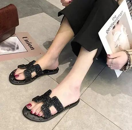 

women' s Fashion Breathable concise heels slides shoes