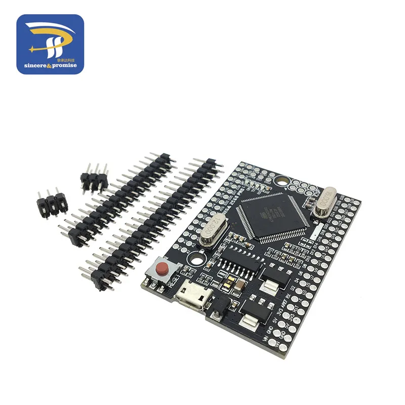 Тонкий электронный Мега 2560 PRO встроенный CH340G/ATMEGA2560-16AU чип с штекерами, совместимый для Arduino Mega2560 CH340