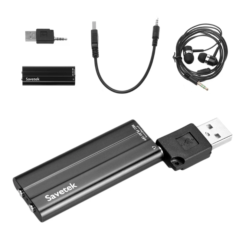 Mini Clip USB Pen MP3 Player Voice Activated Digital Audio Recorder 8GB/16GB