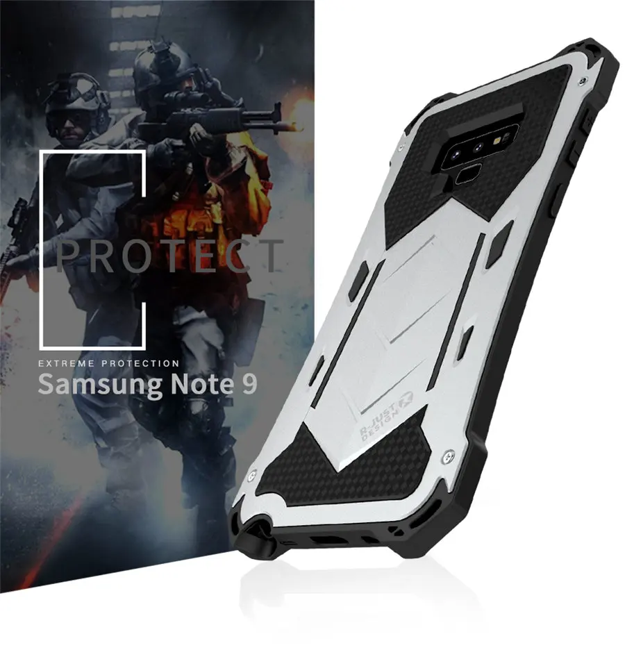 New Heavy Duty Case for Samsung Galaxy Note 9 Doom Armor Metal Case for Samsung Note 9 Original R-just Shockproof Cover (4)