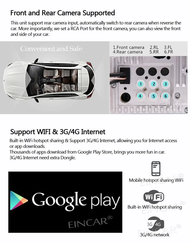 Flash Deal Wireless Reverse Camera Included Android 6.0 Stereo GPS Navigation Radio USB Automotive Head Unit Bluetooth Free Remote Control 4