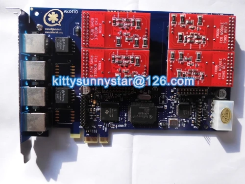 PCIe Интерфейс 4 Порт fxo Аналоговых Asterisk AEX410 Карты Поддержка VPMADT032 ЕС Для АТС VoIP |