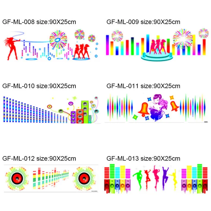 Лобовое стекло автомобиля светодиодный активируемый звуком Эквалайзер автомобиль неоновый EL свет Музыка Ритм вспышка ламповая наклейка Стайлинг с коробкой управления