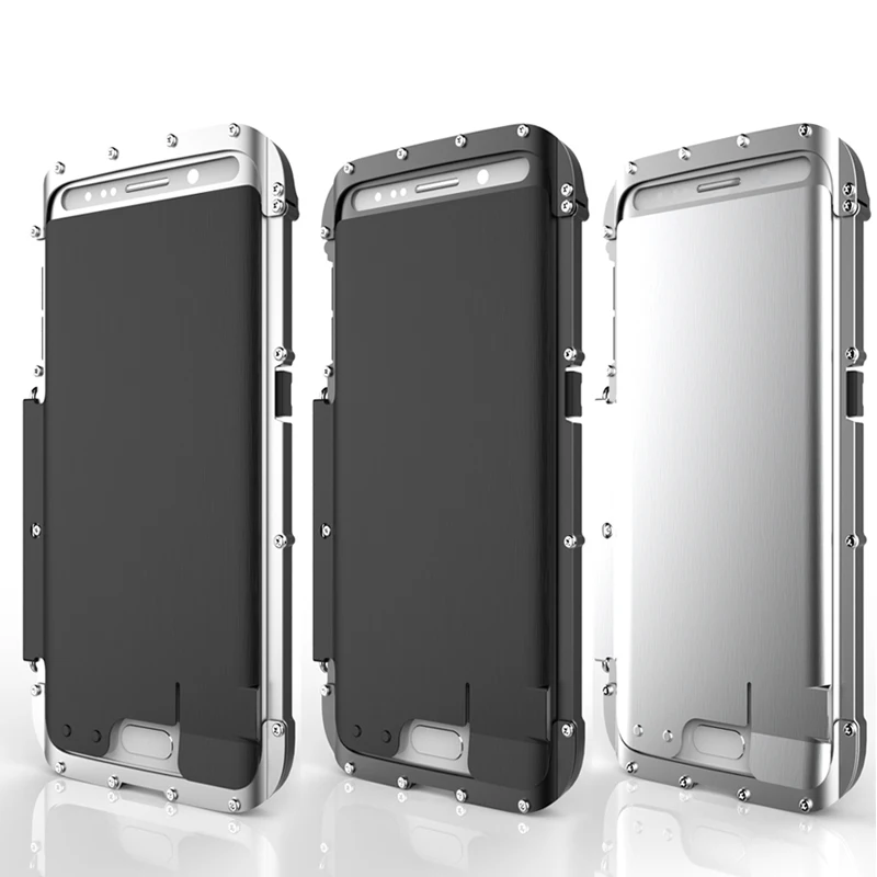 R-JUST Armor King Stainless Steel Flip Metal Case for SAMSUNG Galaxy S7 Edge & S7 Powerful Anti-Knock Protective Cover