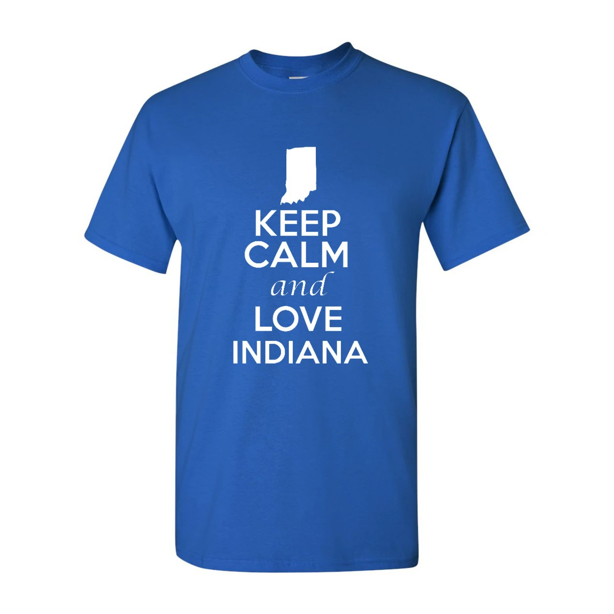 Keep Calm and Love Indiana Adult T-Shirt Tee (4)