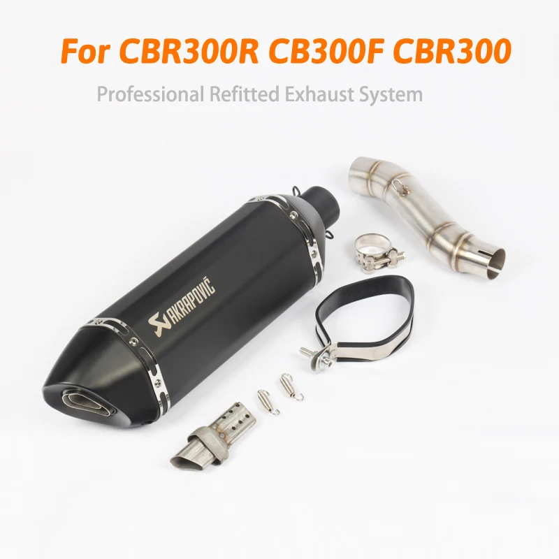 CBR300R CB300F CB300R мотоцикл выхлопной Системы трубы Труба среднего звена слипоны глушитель выхлопных газов для CBR300R CB300F CB300R CBR300