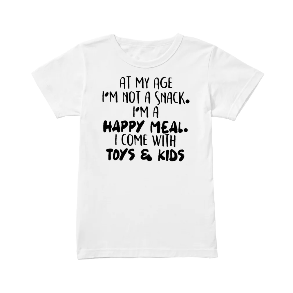 Мужская футболка с коротким рукавом I'm Not A Snack Happy Meal летняя игрушками и детьми