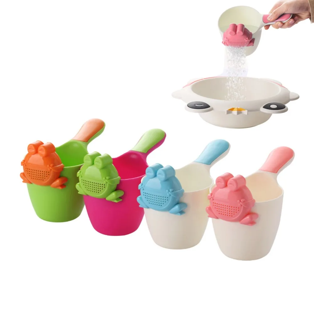 Baby Kids Cartoon Frog Bathing Cup Shower Shampoo Bailer Bath Wash Cup Cartoon Water Ladle Bathing Cup For Baby Care