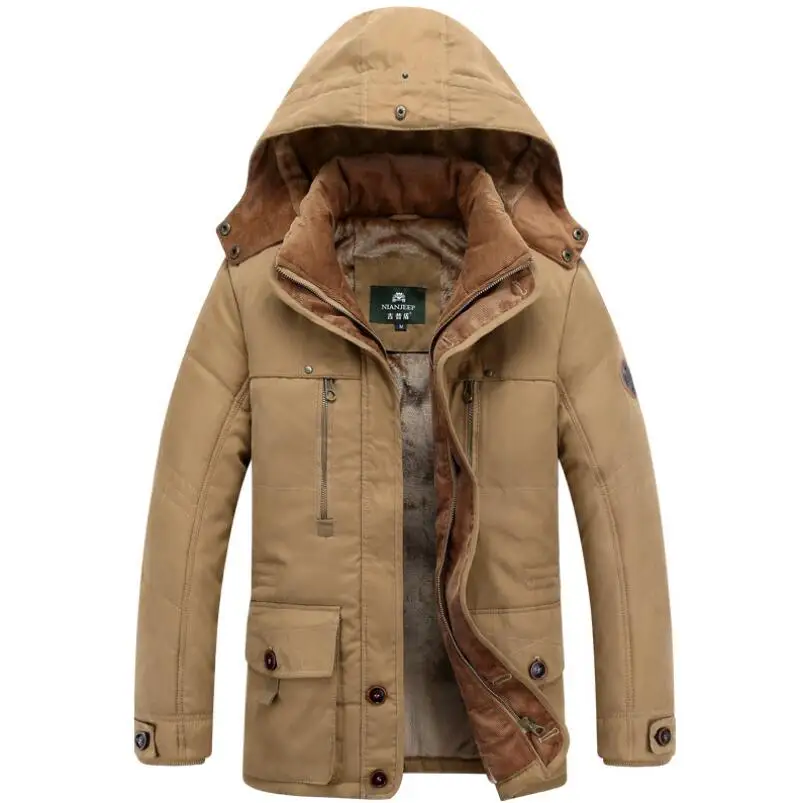 

Snow Winter Mens Jackets Down Parka Windbreaker Warm New 2017 Loose Plus Size jaqueta masculina inverno Army Military Casacos