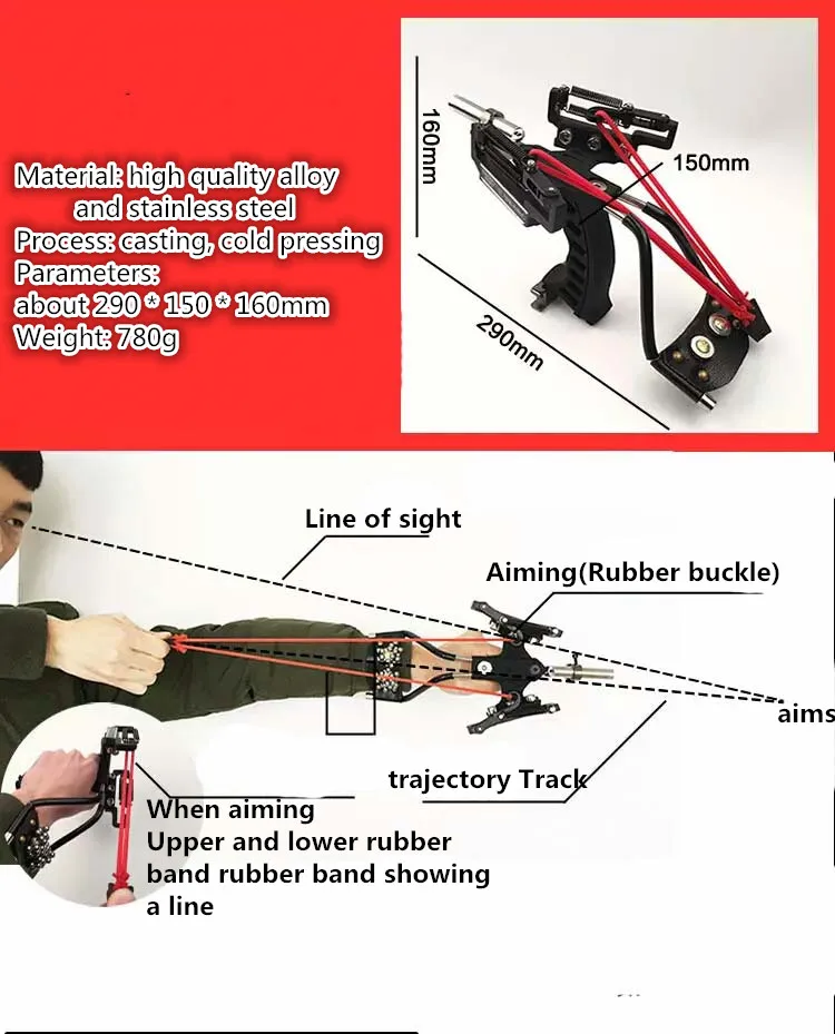 Laser estilingue vermelho caça arco catapulta pesca