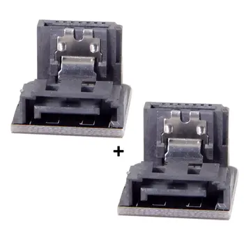 

SATA 7Pin Female to 7pin Male 90 Degree Angled Adapter Mainboard Motherboard for Desktops SSD HDD