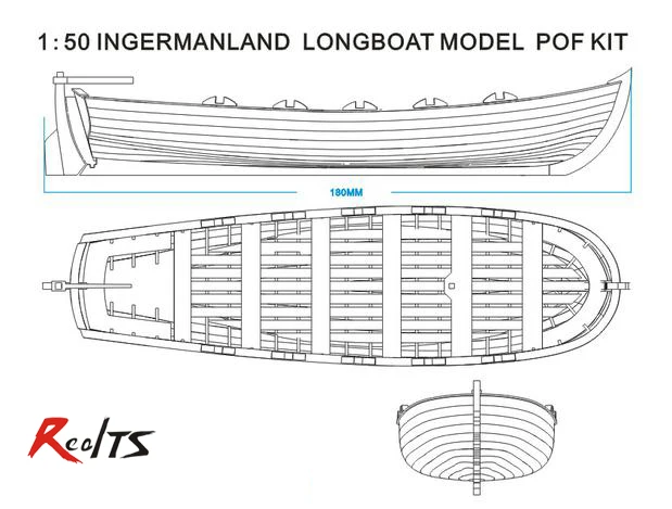 RealTS 1/50 лазерная резка деревянный парус модель лодки русская спасательная лодка прецизиознная сборка деревянная лодка комплект