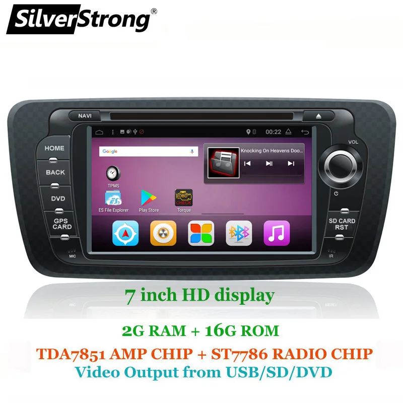 SilverStrong Android7.1 QuadCore 2G+16G Ibiza Car DVD for Seat Ibiza 7inch Android Radio Ibiza GPS with Mirroring link RDS