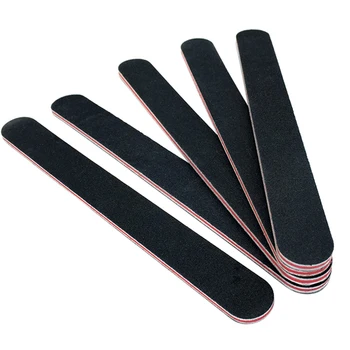 

50 pcs/lot Professional Black straight 100/180 Grits Sanding Nail Art Sanding File Pedicure Manicure Buffing Polish Beauty Tools