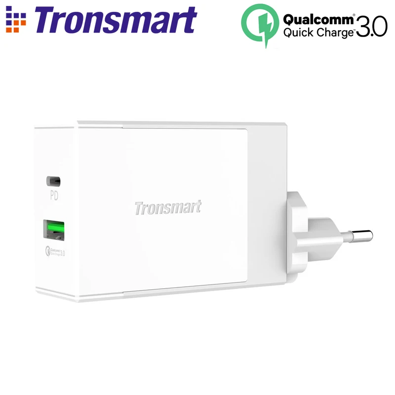 Tronsmart W2DT USB PD Зарядное устройство usb type C Быстрая зарядка 3,0 Для Xiaomi Mi5 для huawei P10 для S8 быстрое зарядное устройство для телефона