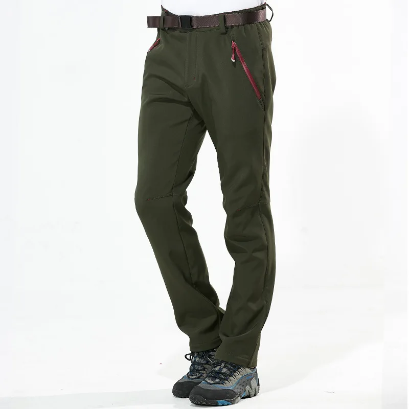 Iemuh marca m-4xl hombres de invierno cálido Softshell impermeable Pantalones deportes al aire libre fleece Pantalones trekking escalada esquí Pantalones de senderismo