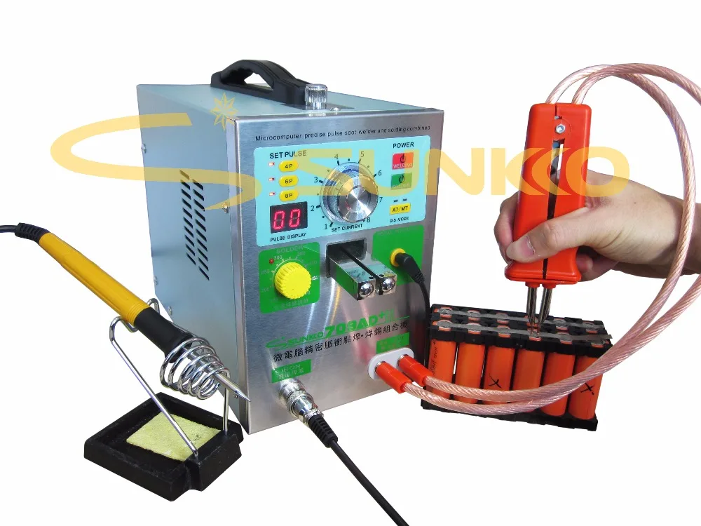 

4 IN 1 Welding machine Sunkko709AD+ fixed pulse welding constant temperature soldering Triggered induction spot welding HB-70B