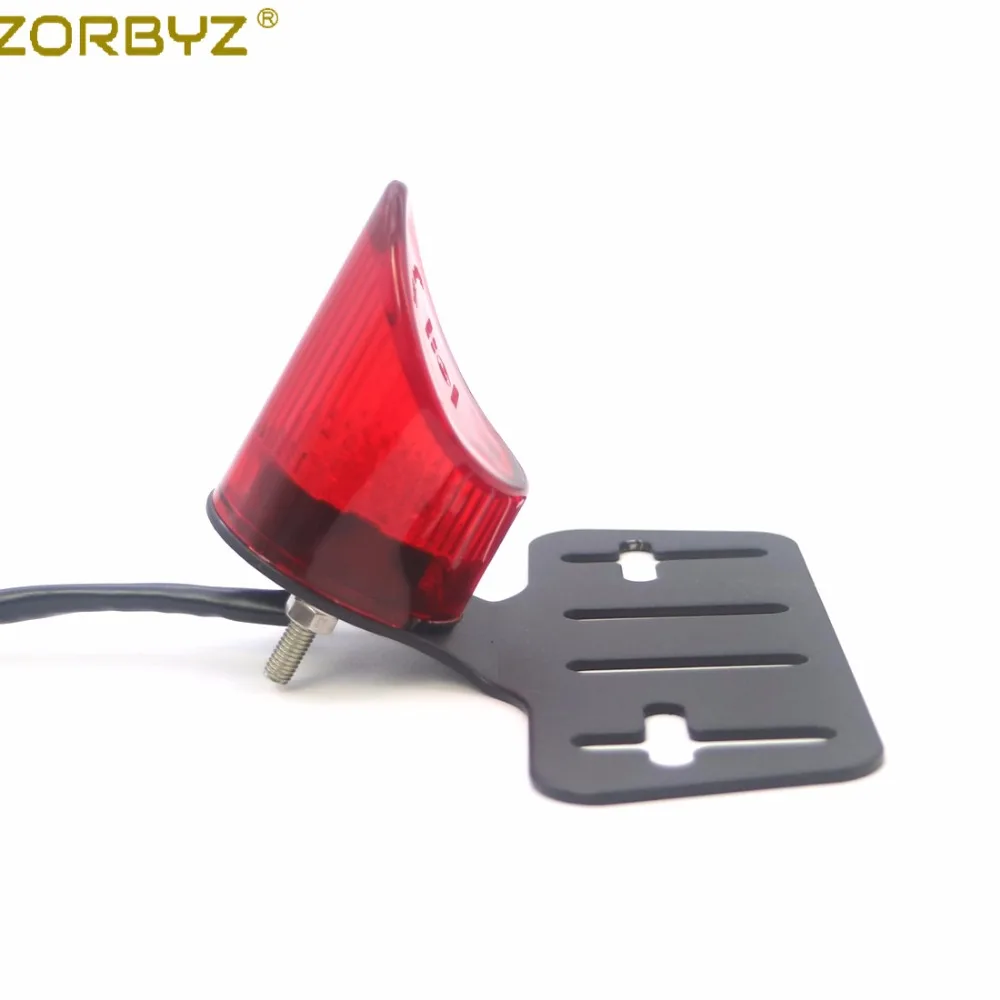 ZORBYZ мотоцикл черный светодиодный сзади лицензии Хвост тормозной фонарь лампа для Harley Bobber Chopper Пользовательские