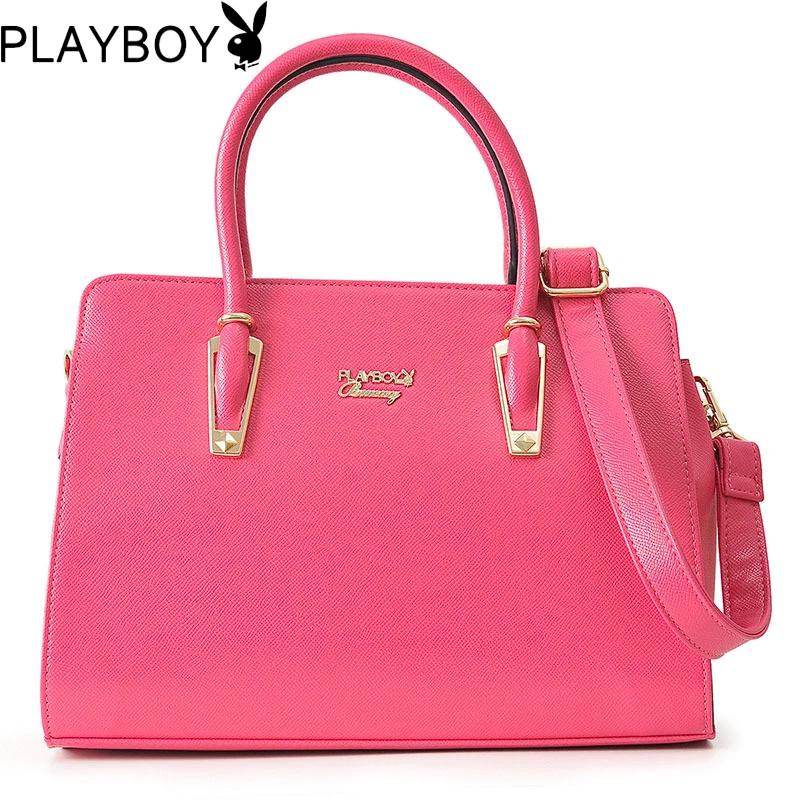 Playboy bolso femenino del solo hombro de la taleguilla del bolso de la señora genuino puro de - AliExpress bolsas