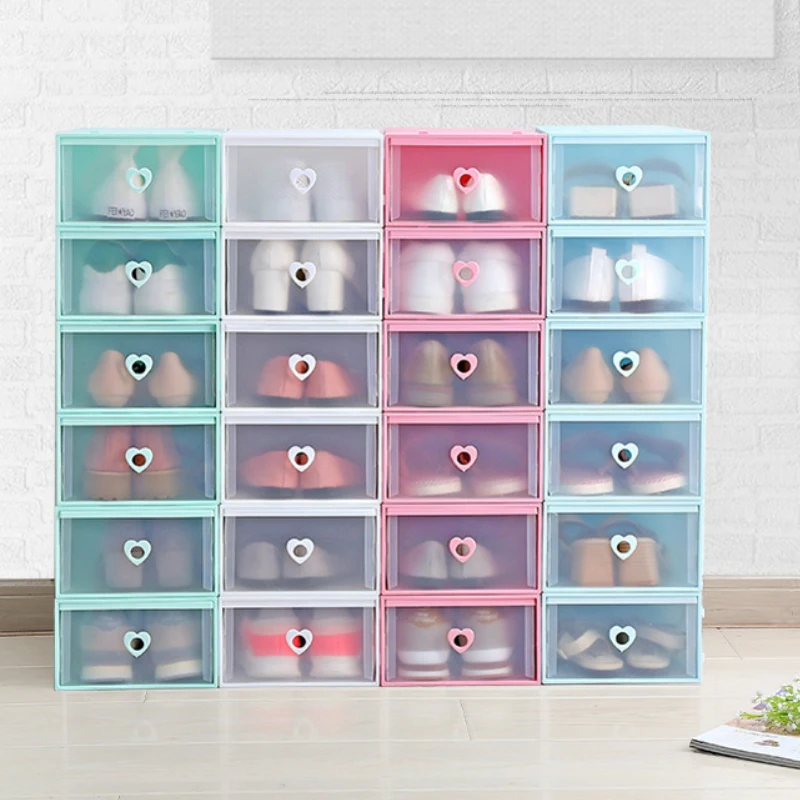 

1 x Plastic Shoe Storage Drawer Box Case Plastic Rectangle PP Shoes Boxes Cosmetic Make Up Organizer