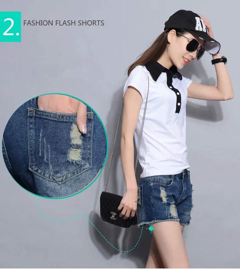 Новинка, корейский стиль, летние винтажные джинсовые женские шорты с высокой талией размера плюс, обтягивающие женские джинсовые шорты-бермуды
