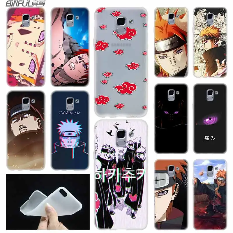 Мягкий чехол из ТПУ для Samsung Galaxy J6 J8 J5 J7 J4 Core Plus 2018 2016 2017 EU Prime Pro Ace Naruto Pain|Бамперы| |