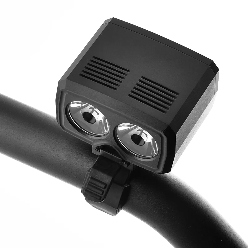 Built in 18650 Battery USB Rechargeable Bike Lamp 2x XM L T6 Front