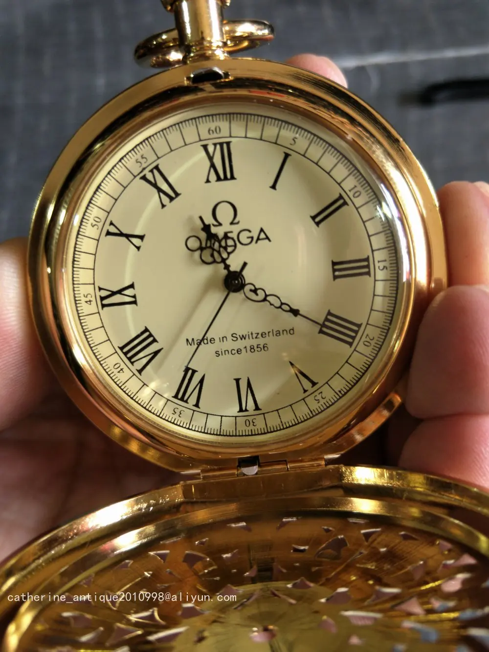 

Rare Old Qing Dynasty royal clock \ mechanical watch,Flower,can work, Gold watch ,free shipping
