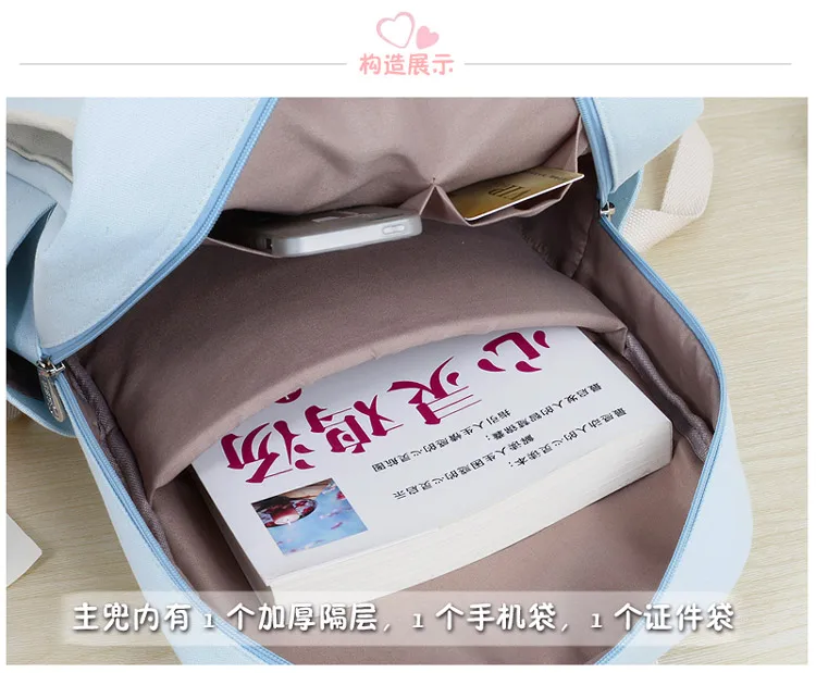Новинка 2017 студент женский корейской версии Холст сумка в духе колледжа милый рюкзак