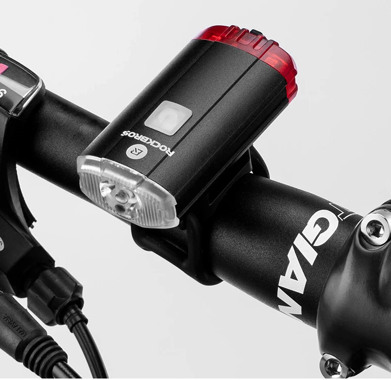 Discount ROCKBROS Bike Light 100 Lm Bicycle Front Rear Light Lamp USB Charging Flashlight Bicycle Lantern Headlight Bicycle Accessories 14