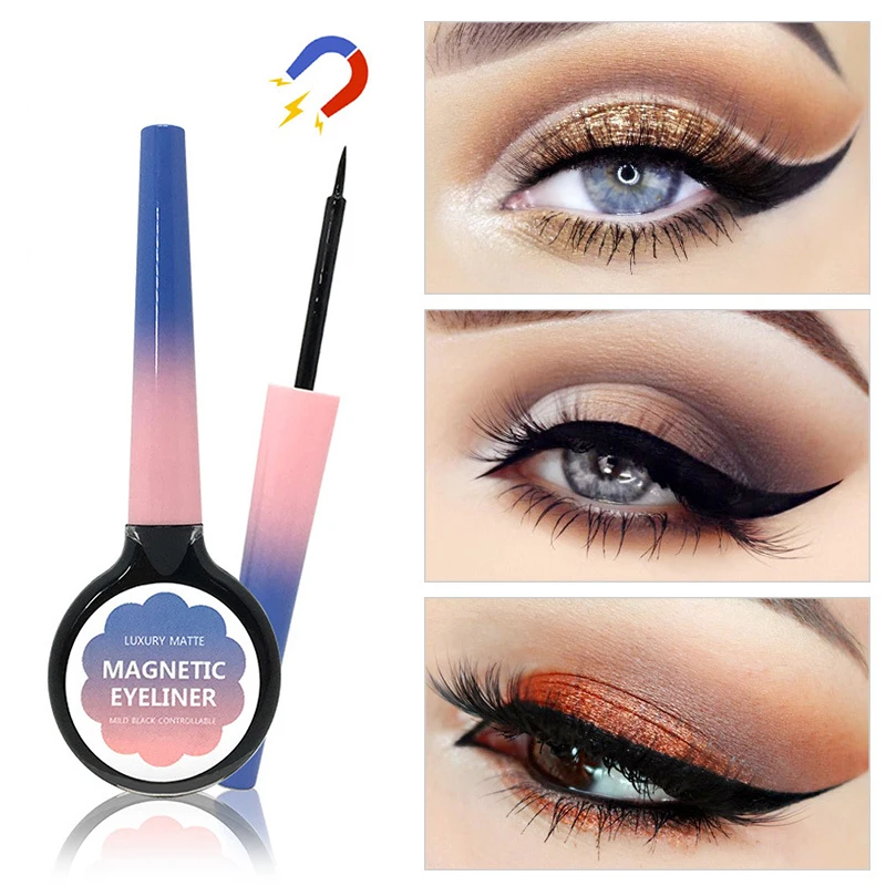

1pcs For False Eyelashes Magnetic Liquid Eyeliner Lasting Waterproof Natural Fast Drying Lasting Black Eyeliner TSLM2