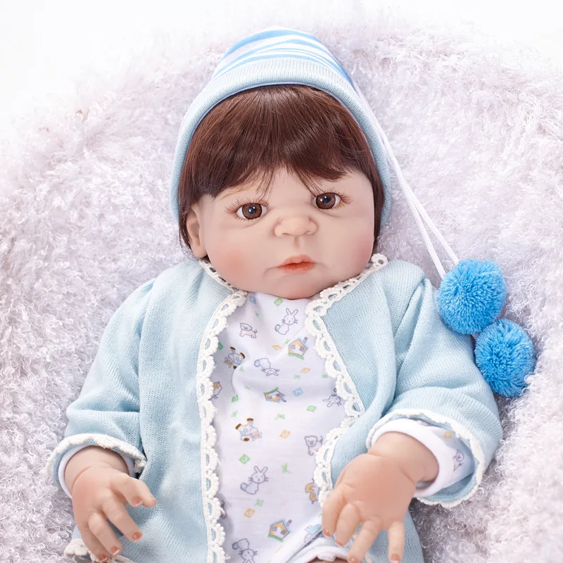 55cm Realistic Baby Reborn Menina Lifelike Reborn Baby Corpo Inteiro De Silicone Menino Toys for Girls Gift