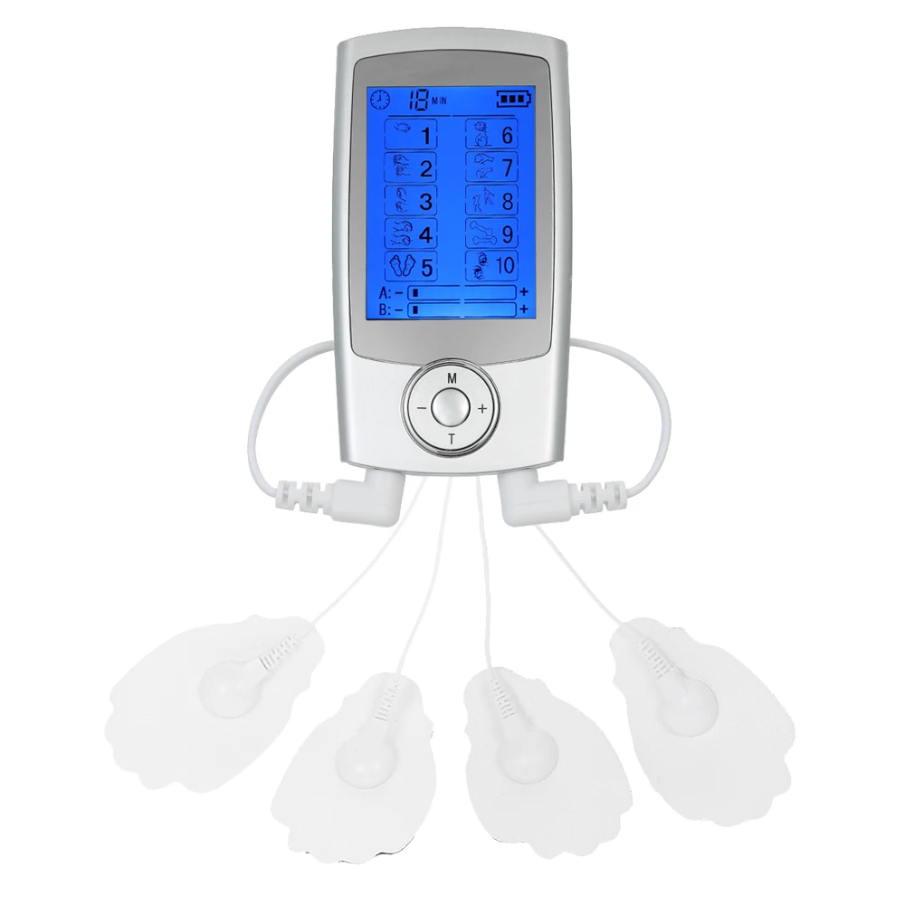 

Carevas Rechargeable Electric Pain Relief Machine 10 Modes Tens Unit Portable Pulse Massager Muscle Stimulator Therapy Pain