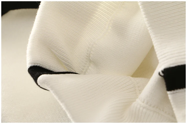 Трикотажные длинные юбки для женщин миди юбка голографическая до середины икры карандаш Сторона Полосатый Одежда Осень продукт корейский отделка белый