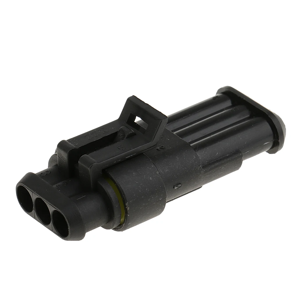 10x 3 Pin Sealed Waterproof Electrical Wire Connector Plus Car Set Car Accessories