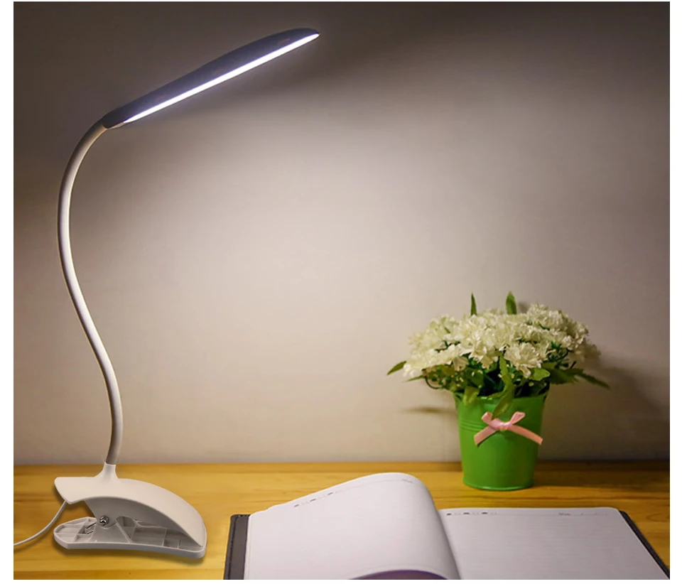 5V USB LED Table Lamp Children Eye Protection Study Reading Night Light With Clip (15)