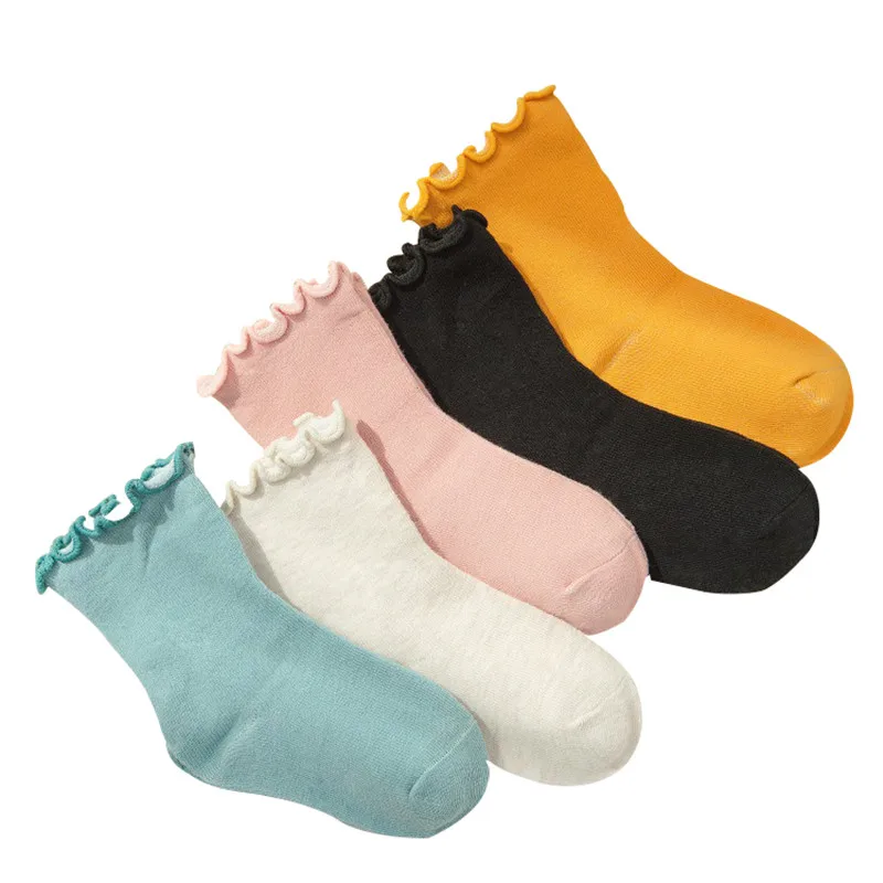 5 pairs/ lot Autumn Winter Baby Socks Toddlers Boys Girls Socks Cotton