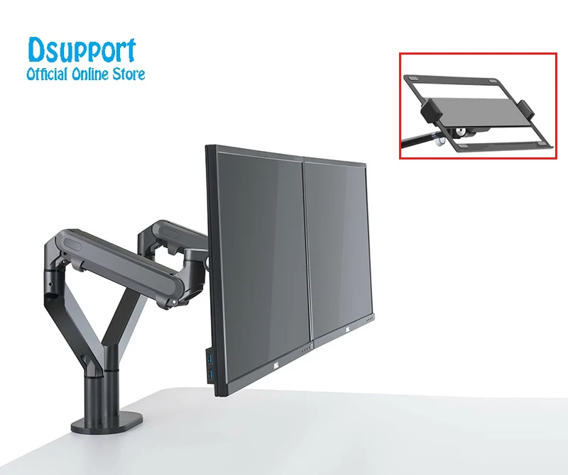 Dual Use For Monitor Mount And Laptop Desk Stand Fully Adjustable