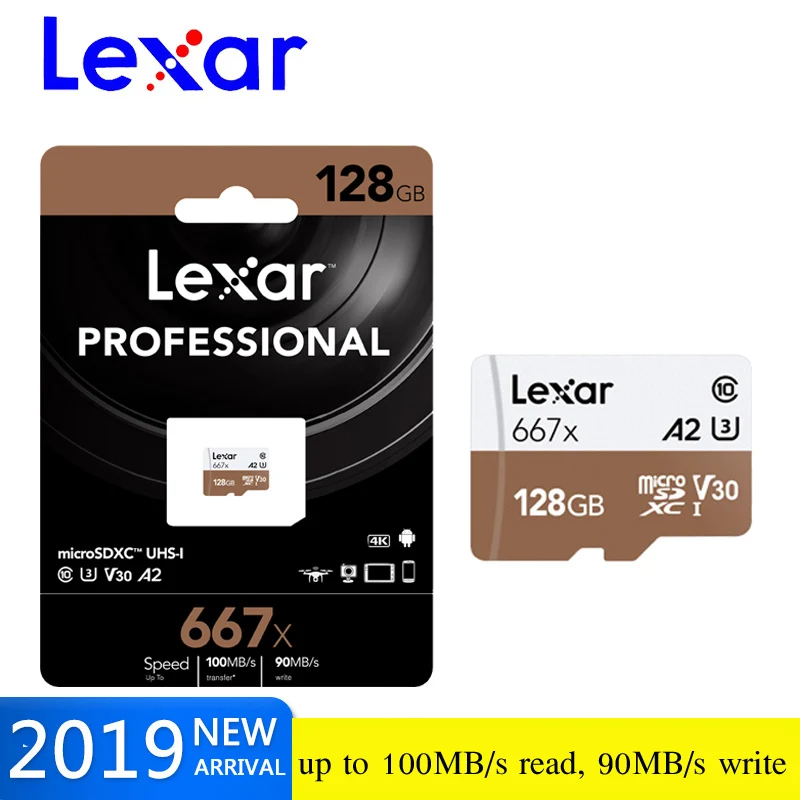 Lexar 128 Гб Micro SD SDXC UHS-I карта памяти высокая скорость до 100 м/с класс 10 667x картао де Мемория TF/sd флэш-карта