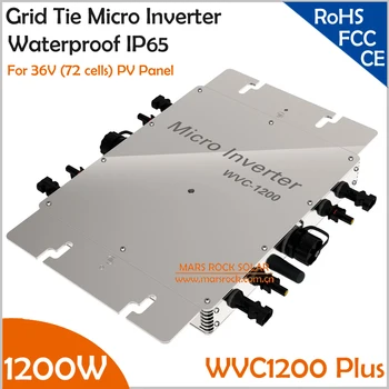 

With 433/462MHz Wireless Communication Function Waterproof 1200W MPPT Grid Tie Micro Inverter, 22-50V DC to AC 110V or 220V