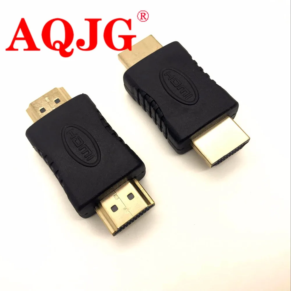 Gold-plated HDMI to HDMI male to Male Coupler Connectors EXtender Adapter Converter For HDTV Laptop Projector HDMI female AQJG