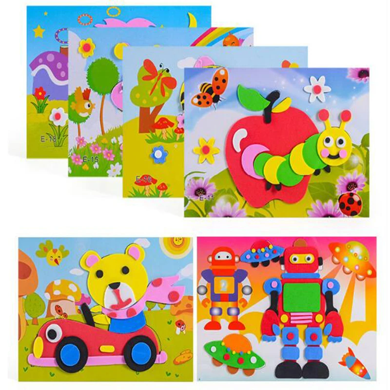 20pcs EVA sticker handmade toy for kids baby DIY stickers craft kit