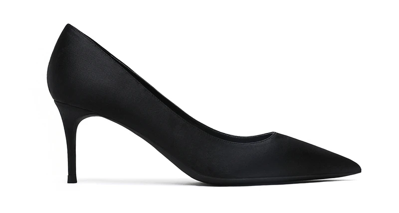 Новые женские брендовые туфли-лодочки с острым носком на тонком каблуке; офисные женские шелковые туфли; женские весенние туфли-лодочки для работы; большие размеры 34-40; F0041