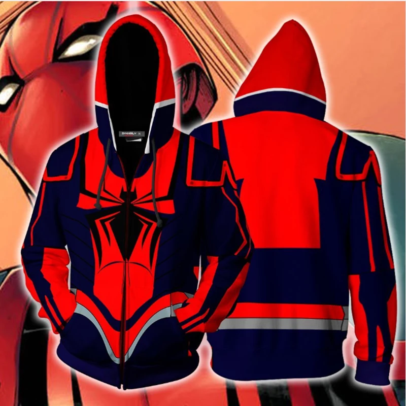 

BIANYILONG Autumn Winter 3D Print Spider-Armor MK III Cosplay PS4 Zip Up Hoodie Jacket clothing