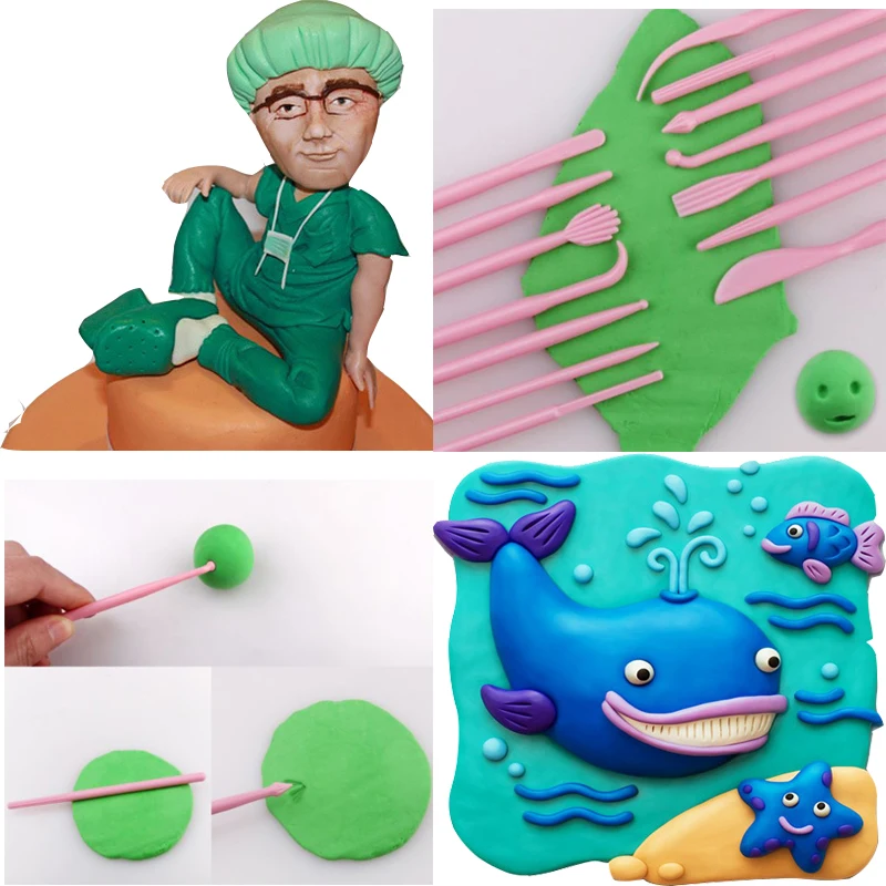 

14Pcs Clay Sculpting Set Plastic Wax Carving Pottery Tools Carving Sculpture Shaper Polymer Modeling Clay Tools