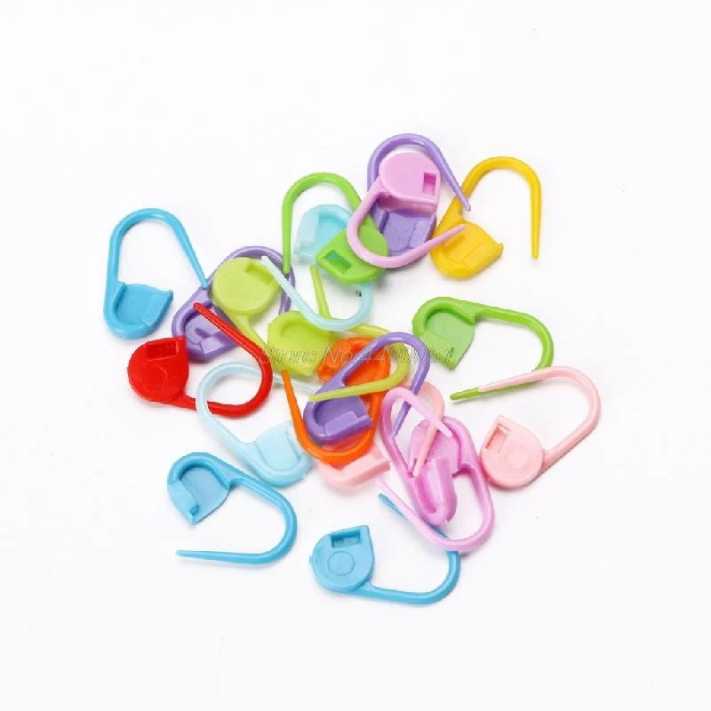

20Pcs Colorful Knitting Stitch Markers Crochet Locking Tool Craft Ring Holder