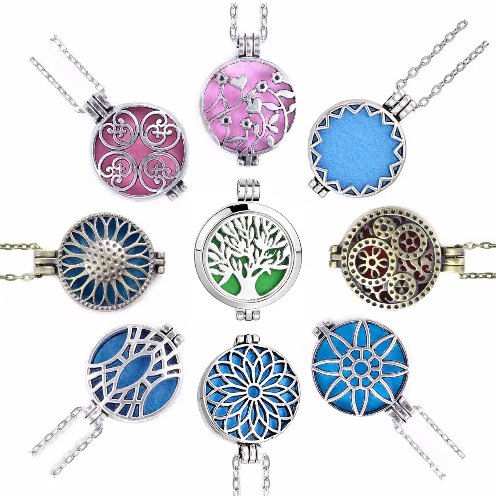 Aroma Open Antique Vintage Photo Locket Pendant Perfume Essential Antique Vintage Photo Locket Pendant