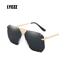 LYCZZ Винтаж солнцезащитные очки Для мужчин Роскошные Брендовая Дизайнерская обувь Квадратные Солнцезащитные очки для Для женщин ретро Для