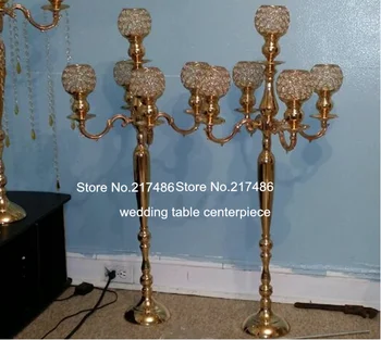 

about 30 days sent order)100cm large and tall wedding gold crystal global candelabra centerpiece,candle holder for wedding table